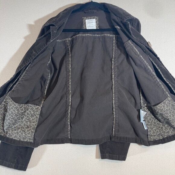 Old Navy Corduroy Coat Women's Sz Large Brown Early 2000's Preppy Retro Jacket - Picture 10 of 12